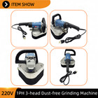 Portable 3-head Dust-free Sander 220v Single Phase For Floor Wall Renovation