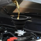 Silicone Car Funnel Collapsible Foldable Space Saving Engine Oil Filler Fluid