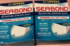 Sea-bond Upper Adhesive Denture Seals Lot Of 2 Original 30 Ct Each Seabond Box
