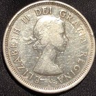 1960 Canada 25 Cents Silver Coin - F  fine  Condition