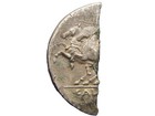 Unknown Unidentified Ancient Roman Empire Cut  Silver   1 2 Coin