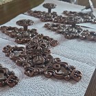Antique Bronze Decorative Cabinet Backplates 3 In C-c Rectangle W  Screws  6 