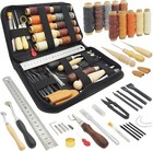 Leather Working Tools Craft Kit Repair Waxed Thread Stitching Punch Sewing Craft