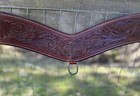 Floral Tooled Leather Tripping Collar  Western Breast Collar Horse Size Tack