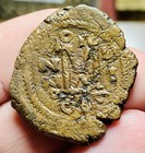 Heraclius Ae Follis Constantinople Ad 613-614  Overstruck  Last Issue  Sb 804  F