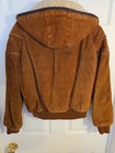 Vintage 70s Made In Korea Berman s Leather  Jacket With Sherpa Lining Size 16