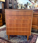 Mid Century Modern Teak Chest Of  Drawer Dresser Vintage   Storage Cabinet