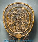 12  Old Chinese Boxwood Wood Carved 8 Immortals God Fan Decorate Statue