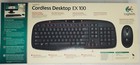 Logitech Ex100 Cordless Keyboard And Optical Mouse With Receiver No Batteries