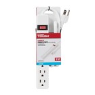 6-outlet Power Strip With 2 5 Ft Cord Surge Protector Flat Plug Etl Listed White