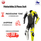 New Men s Motorcycle Moto Gp Biker Leather Racing Motorbike Riding Suit 2 Piece