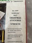 Vintage Bucilla Felt sequin    snowmen    Christmas Stockings Kit 