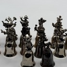 Disney Ne Collectors Society Mickey Mouse Bells Silver Plated Pewter Lot Of 26
