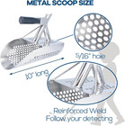 Sand Scoop For Metal Detecting  Heavy Duty Detector Scoop  Long Handle Stainless