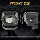 Pair 3  30000lm Led Work Light Amber-white Spot Pods For Polaris Can-am Maverick