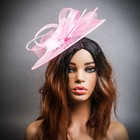 Elegant Pink Women s Fascinator Hair Clip Hat Feather Flower For Tea Party Race