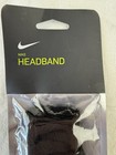 New Nike Tennis Basketball Unisex Headband Black Swoosh