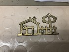 Vtg House Keys Brass Key Holder Wall Hanging Key Organizer 4 Hooks Home Decor