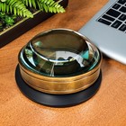 Vintage Desk Magnifier Glass Paperweight Antique Brass Magnifying Glass With    
