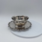 La Reine By Wallace  Silverplate Gravy Boat  Attached Tray  1139