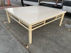 Mcguire Furniture Vintage Mid Century Bamboo Limestone Coffee Cocktail Table