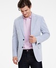 Tommy Hilfiger Mens Modern Fit Suit Jacket Blazer 40 S Light Blue Striped