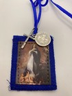 Immaculate Conception Scapular Blue With St  Benedict Medal And Crucifix Dangle