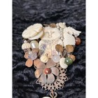 Sarah Jane Mixed Media Assemblage Brooch Carved Asian Figure Dragon Heart 4 5 
