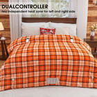 Electric Heated Blanket King Size  90x100 Orange Blanket With Dual Control 10