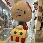 Sanrio Hello Kitty Ceramic Piggy Bank Red Bow Bag Red Blue Outfit