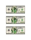 20-piece Realistic Play Money Set - One Million Dollar Bills  2-sided Props For