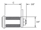 Brand New  - Medeco 72s Cam Lock W  1 Key  5 8  Long 