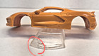 Resin Ho Slot Car Scale C8 Corvette Cast In Orange Tyco 440x2 Wide Mounts