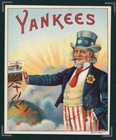 Old Original Yankees Cigar Label - Uncle Sam - Globe - Box Of Cigars