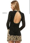    sherri Hill Black   Gold Beaded Dress Mini Open Back Size 4