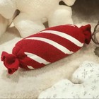 Holiday Decorative Red Candy Pillow  Peppermint Candy