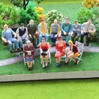 P2509 Model Trains 12pcs G Scale Figures 1 25 Seated People 12 Different Poses