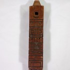 Tribal Indigenous Tarka Flute Wood Hand Carved Painted Inca Tribal Folk Art
