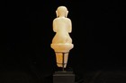 S4443 Antique Alabaster Burmese Disciple Statue  Shan Period  Burma