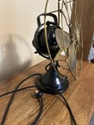 Antique Ge Brass Blade Electric Fan 12  Oscillating Vintage Desk   Refurbished 