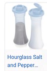 Tupperware Large Hourglass Salt   Pepper Shaker Set New