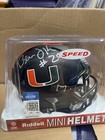 Miami Hurricanes Bernie Kosar  20 Signed Black Speed Mini Helmet Beckett Coa