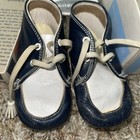 Vtg Jc Penny   s Baby Shoes Blue White W original Box Child Craft   Size Chart