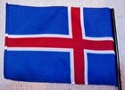 Vintage 1990 s Icelandic Flag From Mountain Nd Oldest Icelandic Town In The Usa
