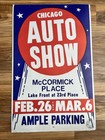 Vintage 1970s Chicago Auto Show Poster Mccormick Place Original 22  X 13 7 8 