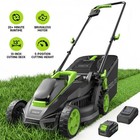 Steelite 13-inch 21v Electric Cordless Lawn Mower With 4 0 Ah Battery   Charger