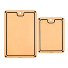 Cuisipro Fibre Wood Cutting Boards With Silicone Feet  Set Of 2  Natural slate