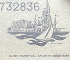 Walt Disney World Parking Ticket Magic Kingdom Map Globe Ticket Co June 22  1976