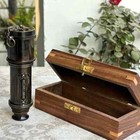 Solid Brass Nautical Marine Antique Pirate Spyglass Telescope 16   In Wooden Box