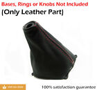 Manual Shift Boot Leather Synthetic For Honda Civic Si 06-11 Red Stitch